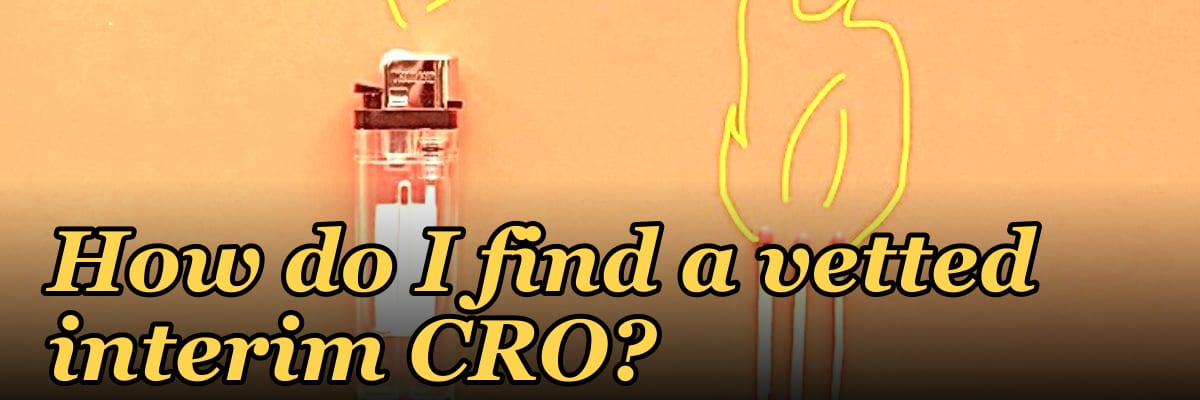 How do I find a vetted interim CRO?