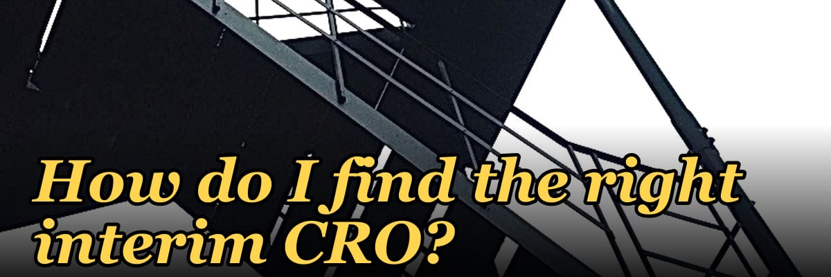 How do I find the right interim CRO?