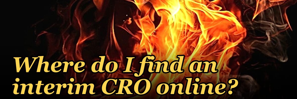 Where do I find an interim CRO online?
