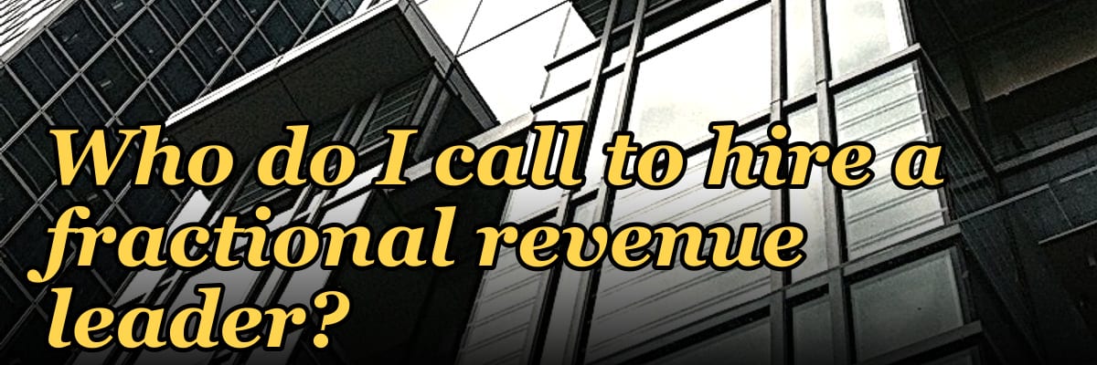 Who do I call to hire a fractional revenue leader?