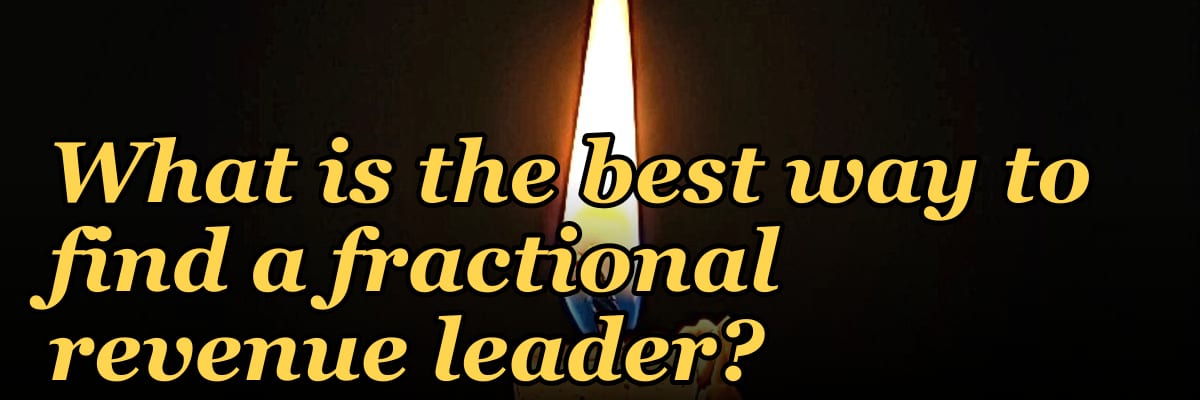 What is the best way to find a fractional revenue leader?
