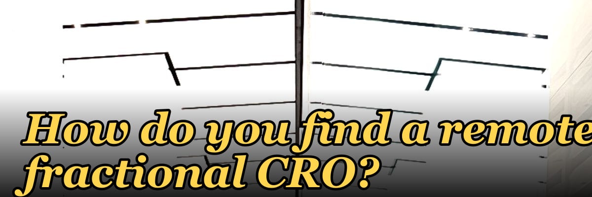 How do you find a remote fractional CRO?
