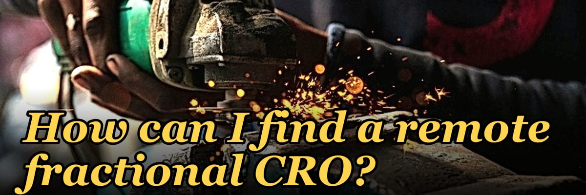 How can I find a remote fractional CRO?