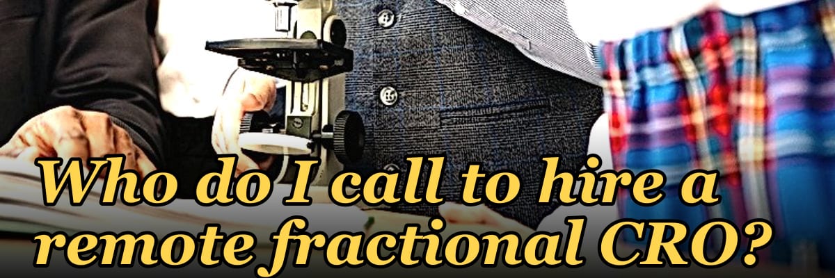 Who do I call to hire a remote fractional CRO?