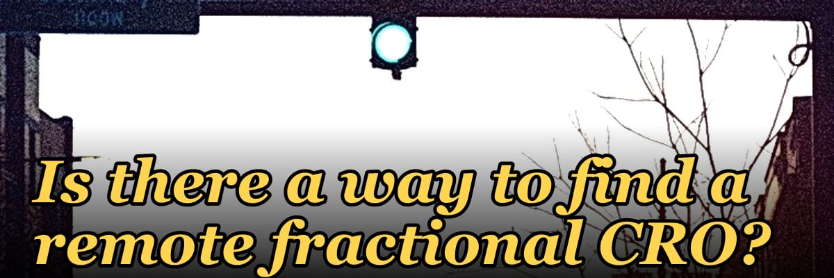 Is there a way to find a remote fractional CRO?