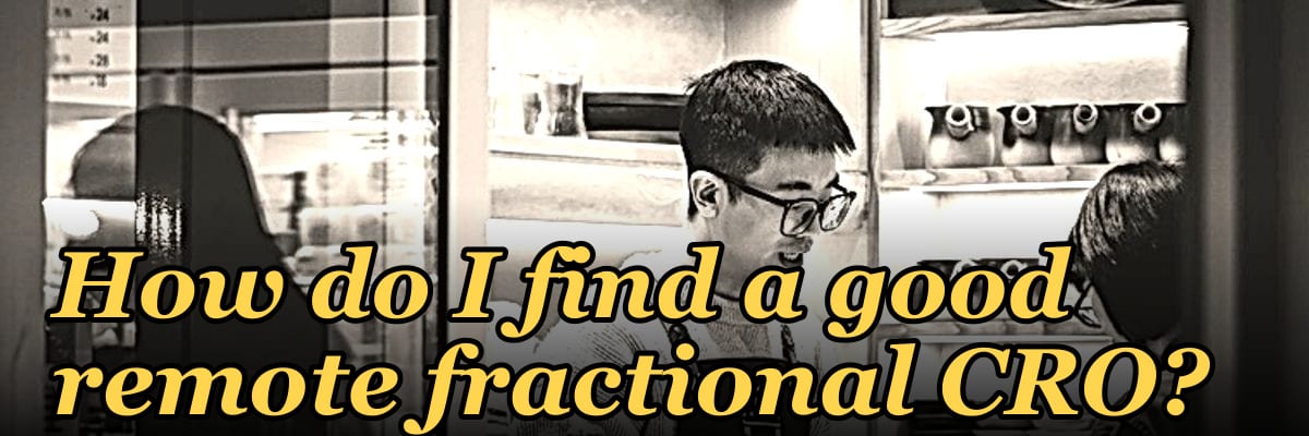 How do I find a good remote fractional CRO?