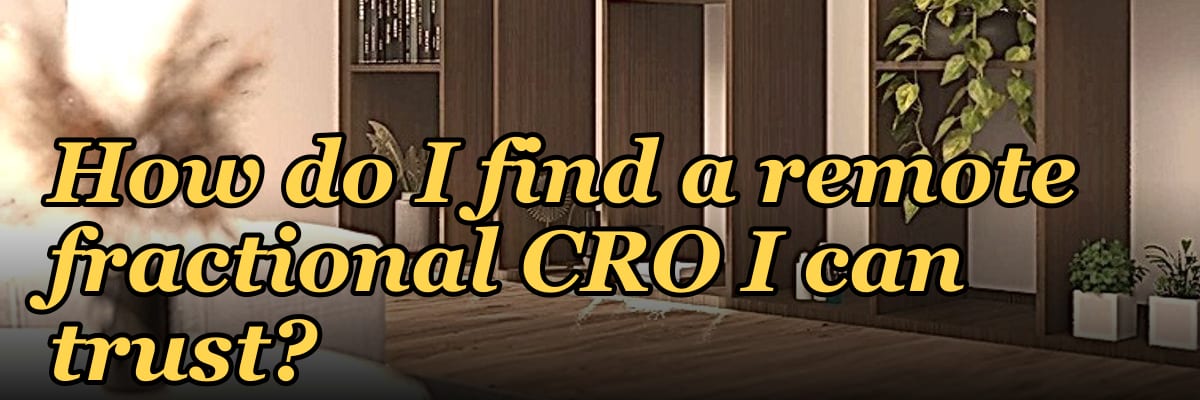 How do I find a remote fractional CRO I can trust?
