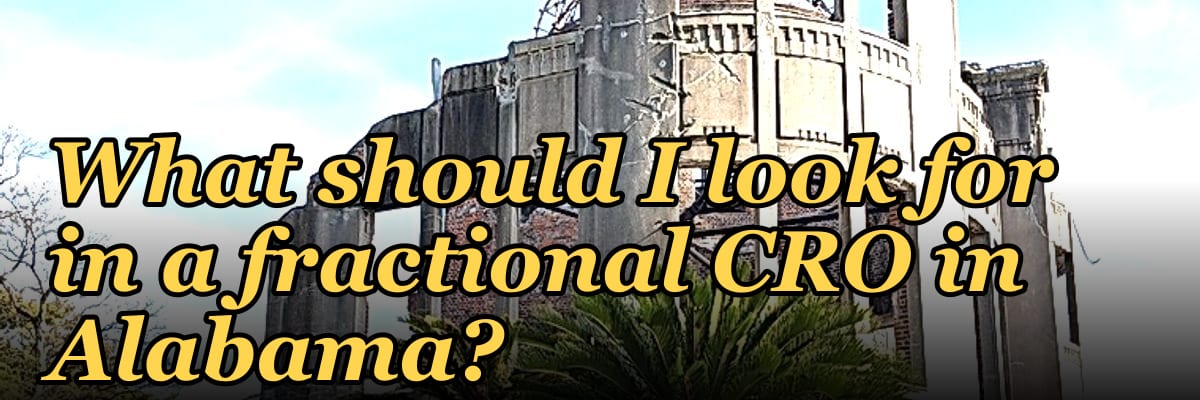What should I look for in a fractional CRO in Alabama in 2027?