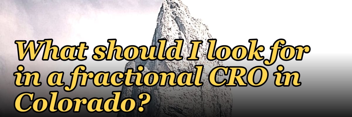 What should I look for in a fractional CRO in Colorado in 2027?