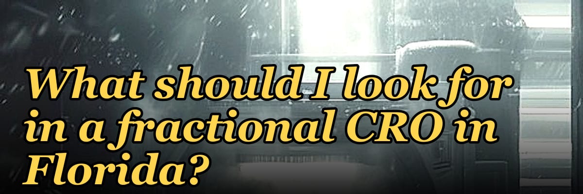 What should I look for in a fractional CRO in Florida in 2027?