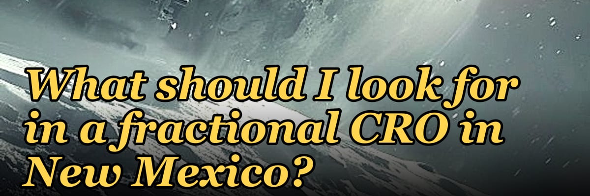 What should I look for in a fractional CRO in New Mexico in 2027?