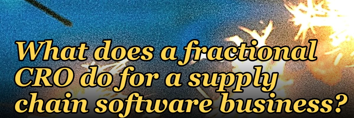 What does a fractional CRO do for a supply chain software business in 2027?