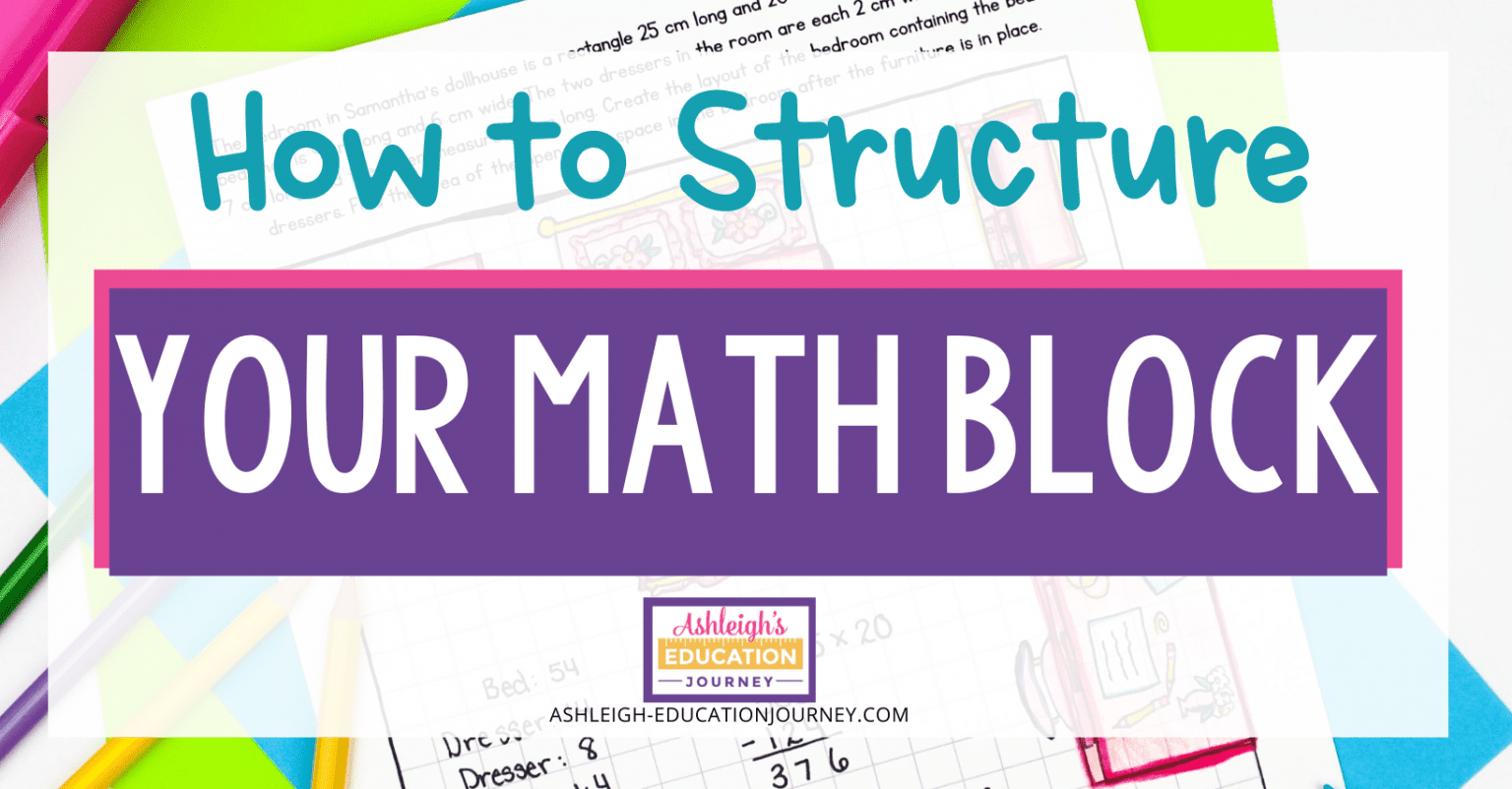 How do you structure a math block to include direct instruction, guided practice, and independent work — figure 4